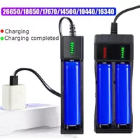 1 / 2 / 4 Slots Dual 18650 Lithium Battery Charger for 18650 14650 Charging 4.2 / 3.7 V Rechargeable Battery Charger