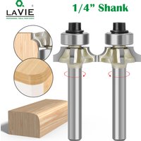 LAVIE 1pc 6mm 1/4 Shank Z4 Corner Round Router Bit R1 R2 R3 Mill Classical Cutter Bit Trim Edging Woodworking