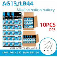 1.5V 2-50PCS AG13 LR44 L1154F SR44 A76 AG 13 High Capacity Alkaline Button Coin Cells Battery Premiumfor Calculator Toy Remote