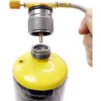 Gas Cylinder Extension Hose with Control 100cm Stainless Steel Braided Hose with Mapp Gas Adapter Camping Stoves