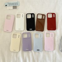 INS Polka Dot Small niche Fresh Mobile Phone Case for iPhone 17 Pro 16 15 14 13 12 Pro Max 11 Ultra Slim Shockproof Cover