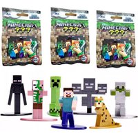 Jada Minecraft Blind Bag Mini Action Figure Creeper Steve Wither Enderman Mystery Metal Model Collection Ornament Boy Girl Gifts