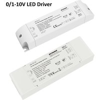 0/1-10V Constant Voltage LED Driver Dimmable Power 110V 220V 230V to DC 12V 24V 75W 40W 12W PWM Dimming 0-100% fr LED Light Lamp