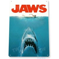 TIN SIGN Jaws Movie Poster Metal Décor Wall Art Theater Store A452-Aluminum
