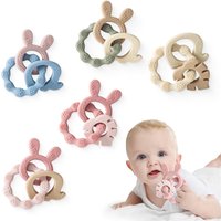 BPA Free Baby Silicone Rabbit Bracelet Teether Toys Nursing Teething Toys Food Grade Silicone Newborn Teething Toys Baby Gift