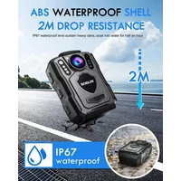 BOBLOV M5 Police Body Camera GPS Recorder 1440P Night Vision Bodycam Body Mounted Cam 128G IP67 Dashcam 4200mAh Battery