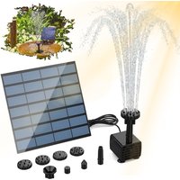 Outdoor Solar Floating Fountain 2.5W Bird Bath with 6 Nozzles for Pond Garden Fish Tank Garden Decoration Water Fountain Pump