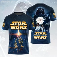 Kids Star Wars Short Sleeve T-Shirt Rey Print Cartoon Casual Tops For Boys
