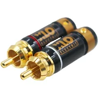 4pcs XLO RCA Plug Copper Gold-plated RCA Plug Connector HiFi Audio RCA Signal Cable Plugs