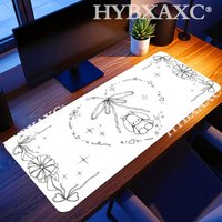 HYBXAXC White Desk Mat Cute Mousepad Kawaii Bunny Desk Mat with Anti-Slip Base, Ideal for Daily Office Work and Gaming