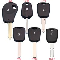 10pcs Transponder Chip Car Key Shell Fob Case For Peugeot 106 107 307 207 306 406 For Citroen C2 C3 C4 SX9 NE73 VA2 HU83 HU87