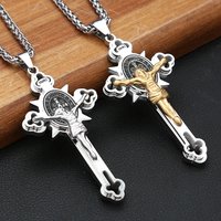 Classic Jesus Christ Cross Pendant Necklaces For Men Women 316L Stainless Steel Fashion Religious Jewelry Gifts Dropshipping