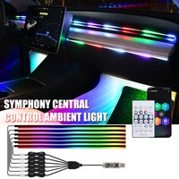 10 in 1 Car Interior Acrylic LED Ambient Lights 140cm 110cm For Tesla USB APP Remote Control RGB Symphony Atmosphere Lamp