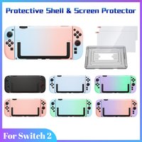 For Switch 2 (2025) Detachable Protective Shell & Tempered Glass Screen Protector Shockproof Protector Case Games Accessories