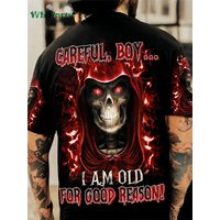 Skull Print on the Back Clothes Men Designer Men's Summer Clothes Gym T-Shirts Man Short Sleeve Tee Skull Shirts Graphic Tee Top
