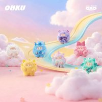OHKU Plush Blind Box Giggle Monster Shining Wish Series Fluffy Plush Toy Bag Pendant Desktop Ornament Gift For Adult Collectors