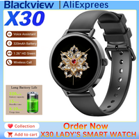 IOWODO New X30 Lady's Watch with Health Monitoring Fitness Tracking 1.26” HD AMOLED Screen Bluetooth Smartwatch for Android IOS
