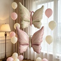 Butterfly Foil Balloons Simple Lines 2PC Trendy Birthday Parties Modern Weddings Art Exhibitions And Niche Parties