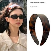 1PC Fashion Acetate Headband BLOND HAVANA Color Matching Hair Band Wide Headband Women Girls Hair Accessories