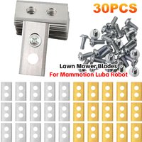 30Pcs Lawn Mower Blades with Washers & Screw Metal Replacement Blades Double Hole Mower Blades for Mammotion Luba Robot