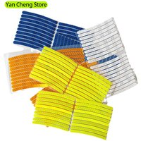 Waterproof Sunscreen PET Wheel Hub Stickers Car Bicycle Night Reflective Decals Self-adhesive Anti-scratch Rim Decor Stickers