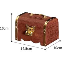 Saving Box Case With Lock For Home Retro Decoration Treasure Chest With Lock Vintage Treasure Storage Box Piggy Bank Organizer