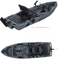 2.75 Meter Modular Fishing Kayak Rowing Boat Pedal Drive Sea Fishing Kayak With Electric Motor Trolling Lightweight Motorized