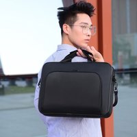 15 Inch 15.6 Inch 17 Inch Laptop Bag Dual Zipper Waterproof Business Briefcase Black Universal for Lenovo/Huawei