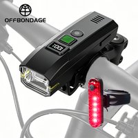 OFFBONDAEG Bicycle Front Light Bright Bike Front Lamp Mtb Road Bike Headlight Rechargeable Cycling Led Flashlight Accessories