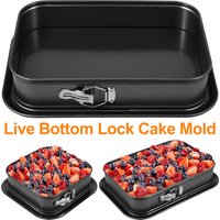 Removable Bottom Cheesecake Baking Pan Carbon Steel Cakes Molds Rectangle Cake Pan Bakeware Non-Stick Metal Bake Mould