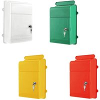 Lightweight Wall Mount Mailbox Letter Box with Lock Plastic Mail Box Save Space Wide Opening Postbox For Home Yard Office