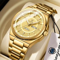 PAAZOMU Sport Original Men Clock Quartz Date Week Luxury Man Wristwatch Waterproof Luminous Stainless Steel Men's Watches Reloj