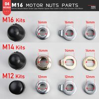 12/14/16mm Ebike Hub Motor Axle/Lock Nut Washer Spacer Cover Screw Caps Replaceable Electric Bike Cycling Parts For 250W-8000W
