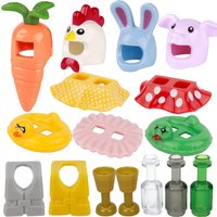 MOC City Figures Skirt Building Blocks Swim Ring Life Jacket Rabbit Cartoon Headset Cann Beer Bottle Bricks Toys Kids