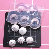 Mini Cake Cream Silicone Mold Miniature Food Play Cake 3D Cream Flower DIY Polymer Clay Doll House Cake Shaping Tool