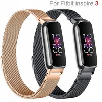 Magnetic Bracelet For Fitbit Inspire 3 Band Women Men Metal Mesh Loop Strap For Fitbit Inspire 3 Wristband Accessories