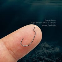 10pcs Micro-sized straight-shank hooks small-sized wide-bend straight-shank hooks Texas rig hooks reverse-rig soft bait hooks