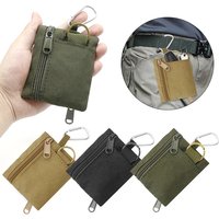 1pc EDC Outdoor Tactical Mini Multi Functional Storage Bag Prevent Loss Motion Simple Latch Zipper Wear Resistant Climb Bag Keys
