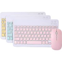 Universal 10-Inch Bluetooth Mouse Keyboard Set for IPad Mobile Phone Tablet - Ultra-Thin Wireless Keyboards and Mice Combo