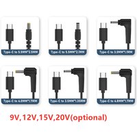 150cm USB C Type-C PD Male to 9V 12V 15V 20V 5.5x2.1 5.5x2.5mm 3.0x1.1 3.5x1.35mm 4.0x1.7mm 4.8x1.7mm Power Supply Adapter Cable
