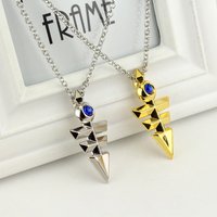 Fashion Anime Necklace YGO Puzzle YuGiOh Yugi Millennium Pyramid Pendant Keychain for Women Men Egyptian Eye of Horus Jewelry
