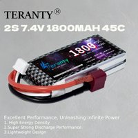 TERANTY 7.4V 1800mAh 45C Lithium Polymer Battery with XT60/XT30 Plug for RC Quadcopter Airplane Truck Hobby Models