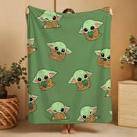 S-StarS W-Wars Baby Y-Yoda Blanket Soft Warm Furry Throw Super Kids Toys Bed Sofa Car Cradle