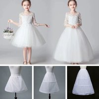 Hochzeitsaccessoires Weißer Mädchen-Petticoat Krinoline 1/2/3 Reifen Kurzer Unterrock Blumenkleid-Accessoires Kinder