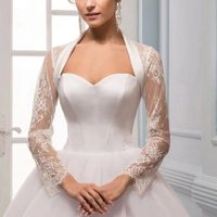 Lace Wedding Jacket Long Sleeve Bridal Bolero Wedding Top Customized