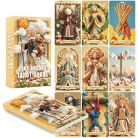 78 Tarot Cards Set, 13x8 Cm The Clay Arcana Tarot Card Game, From Mud to Soul, Handmade Secret Journey, Beginner Paper Manual