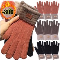 AliExpress NONE Women Warm Winter TouchScreen Gloves Stretch Knit Mittens Wool Full Finger Female Crochet Glove Outdoor Cycling Driving Gloves