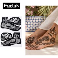 Eastern Indian Henna Stencils DIY Body Art Tattoo Templates for Feet Wedding Ramadan New Year Celebration Bridal Accessories