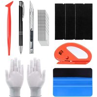 Kit d'outils d'installation de Film teinté pour vitres de voiture, 9 pièces, avec outil de libération d'air, stylo, raclette en feutre, couteau en vinyle, gants d'enveloppe en vinyle
