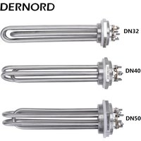 DERNORD Element grzewczy wody DN32/DN40/DN50 Elektryczny rurowy podgrzewacz wody 3KW/4,5KW/6KW/9KW/12KW SUS304